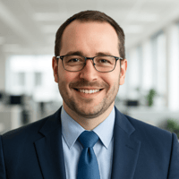 a headshot of an insurance professional in an office space Lighting is soft and bright and even-1-1-1-1